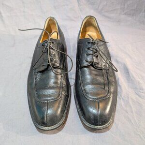 Mezlan Black Leather Split Toe Oxford Derby Shoes Men Size 10